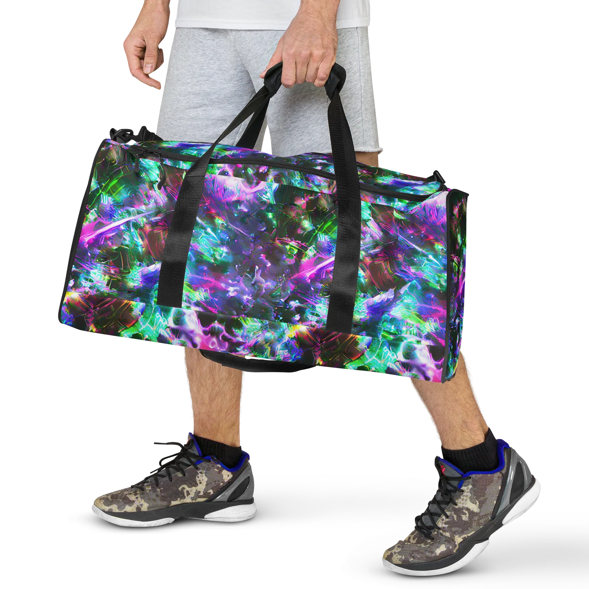 Neon Eden on Duffle Bag — Front