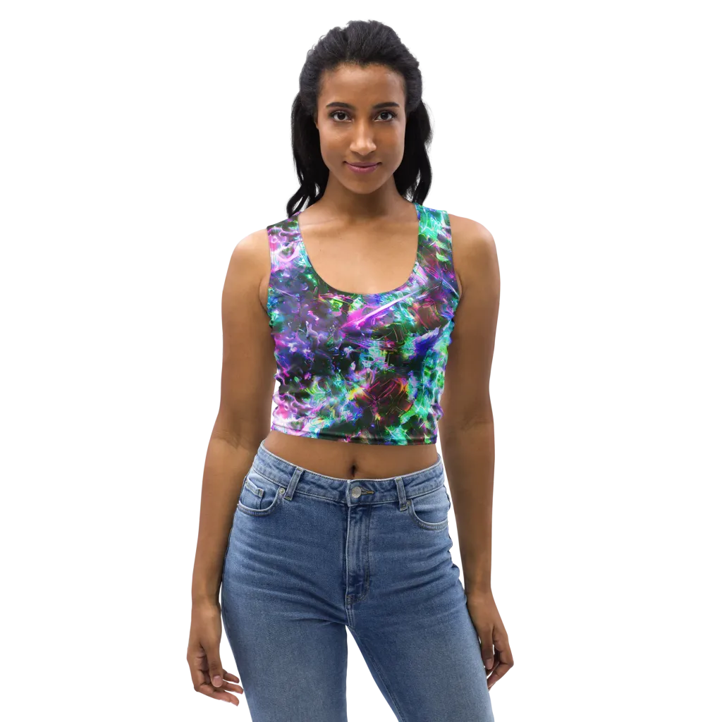 Neon Eden on Crop Top — Front