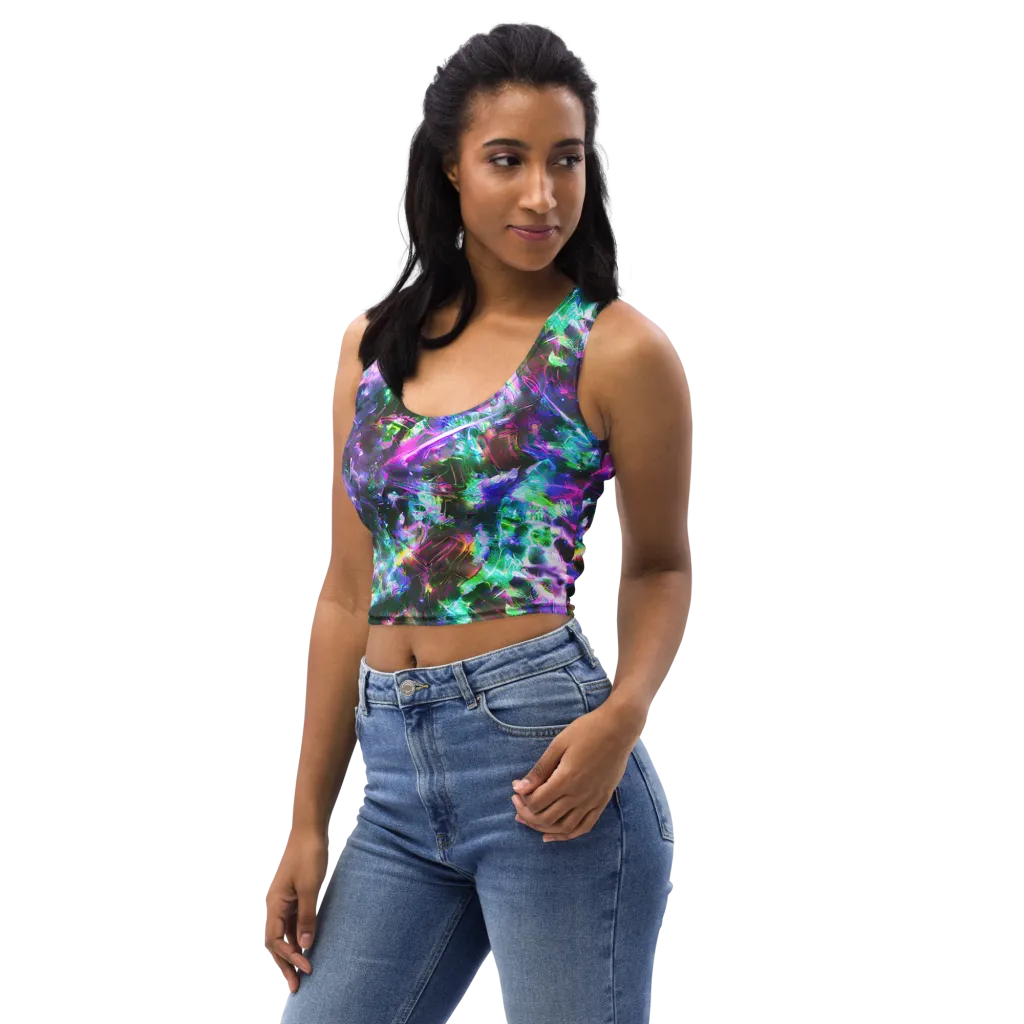 Neon Eden on Crop Top — Left Front