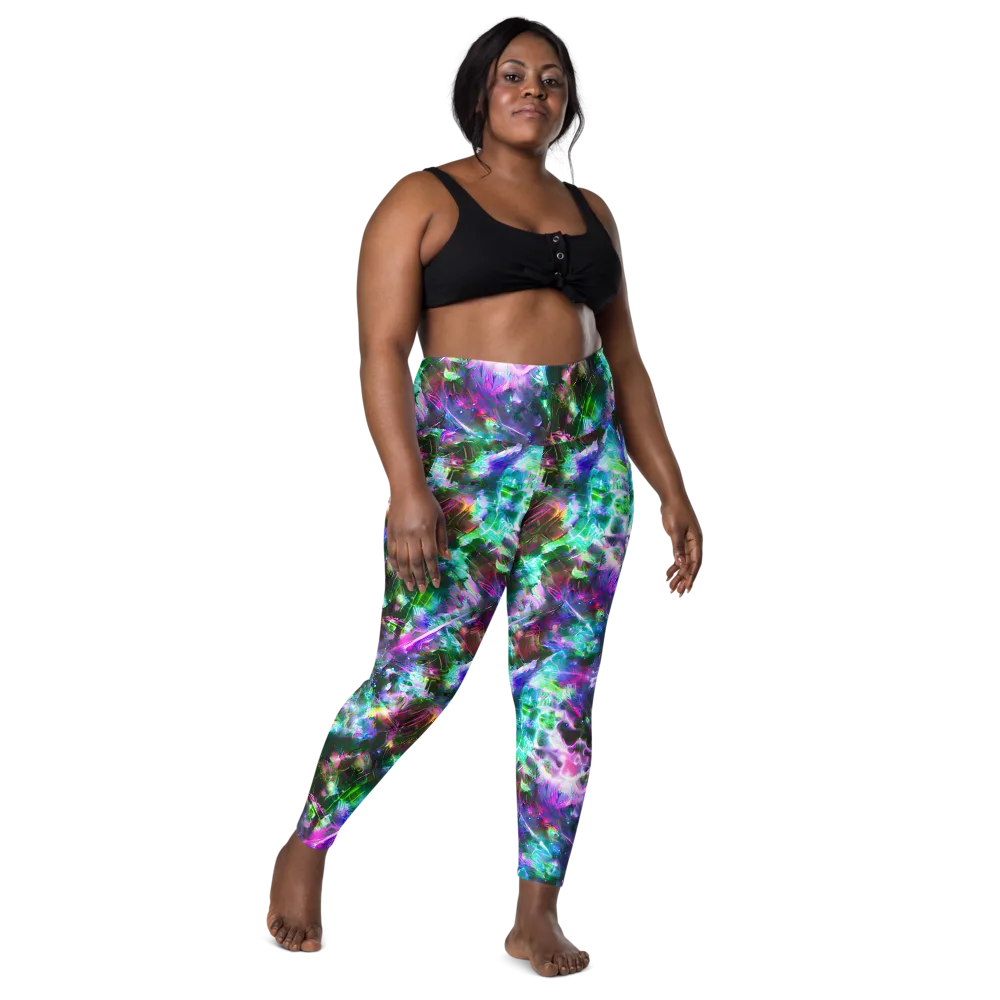 Neon Eden on Leggings with Pockets — Front