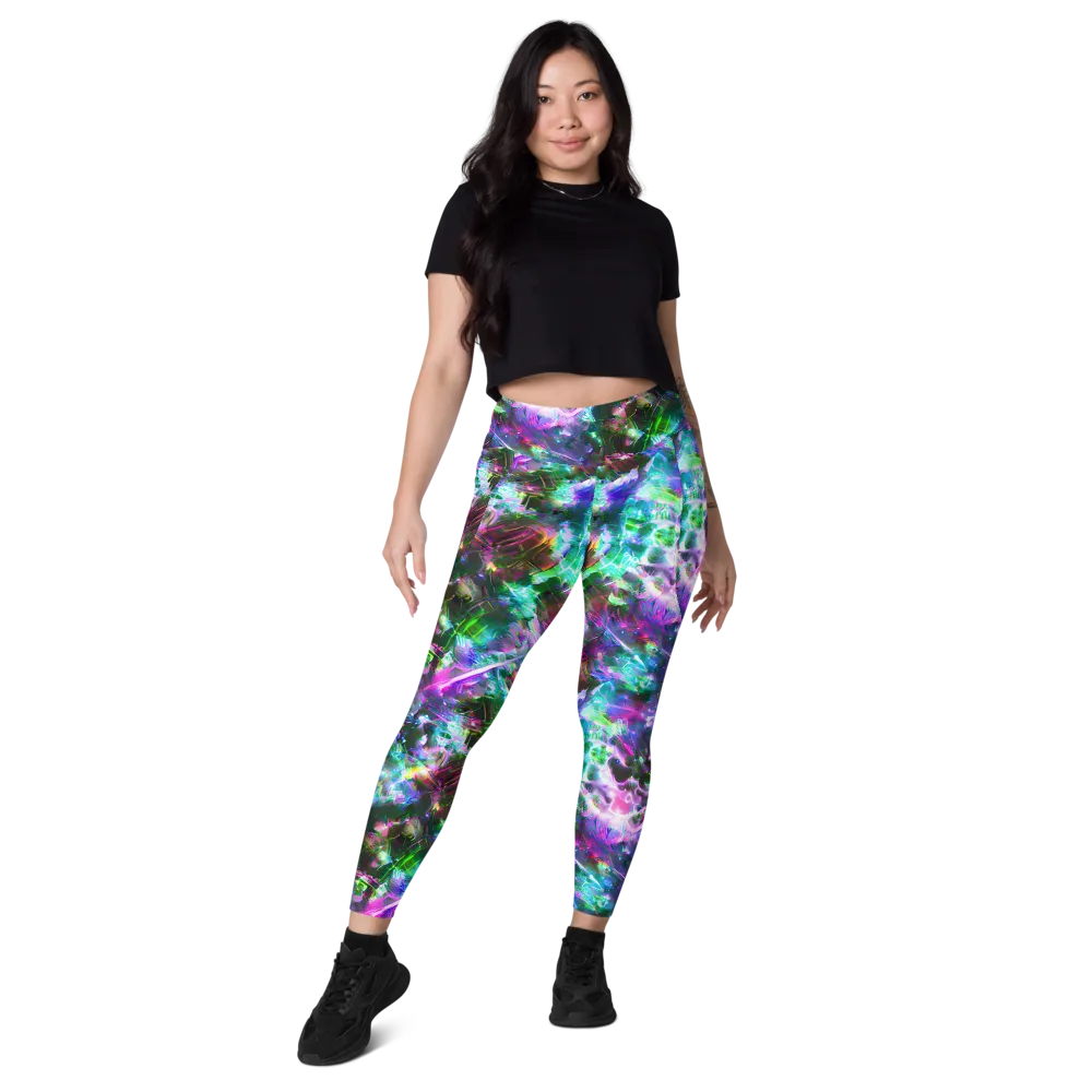 Neon Eden on Leggings with Pockets — Front
