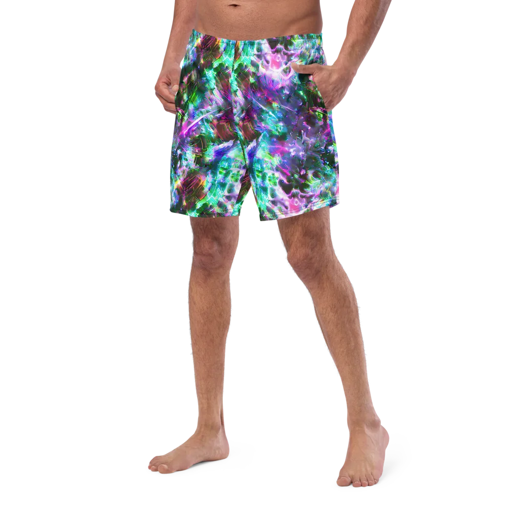 Neon Eden on Swim Trunks — Left Front
