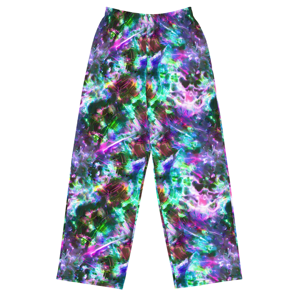 Neon Eden on Wide-Leg Pants — Front