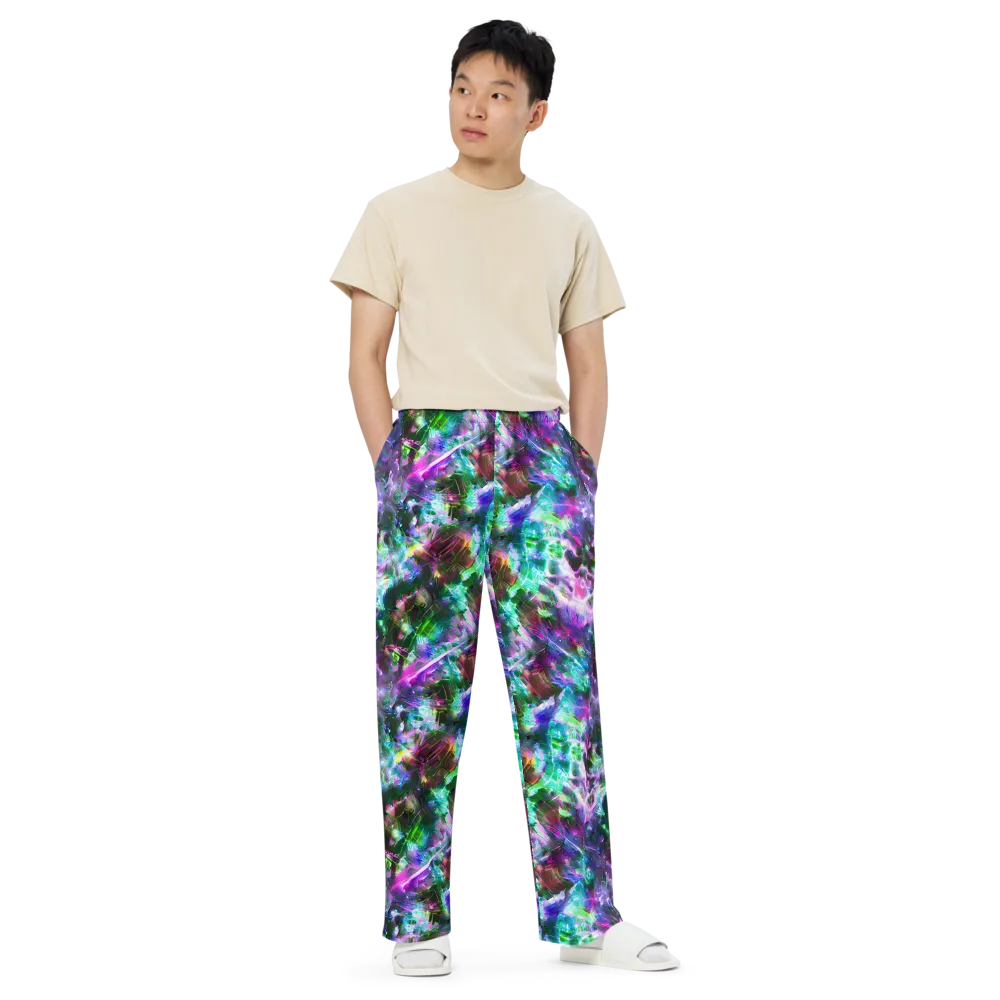 Neon Eden on Wide-Leg Pants — Front