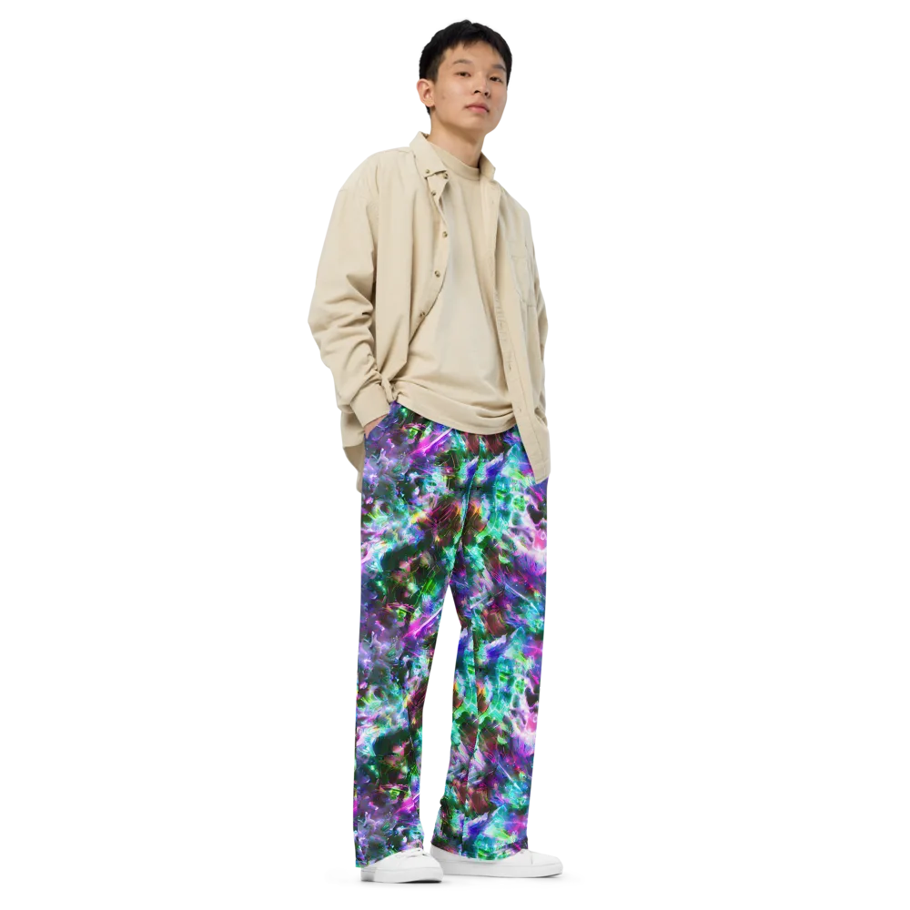 Neon Eden on Wide-Leg Pants — Right Front
