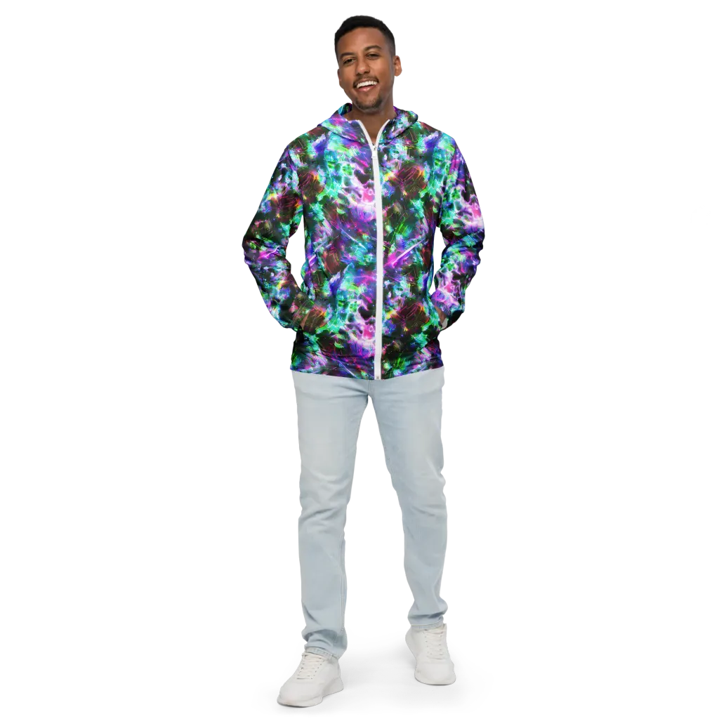Neon Eden on Men's Windbreaker — Front