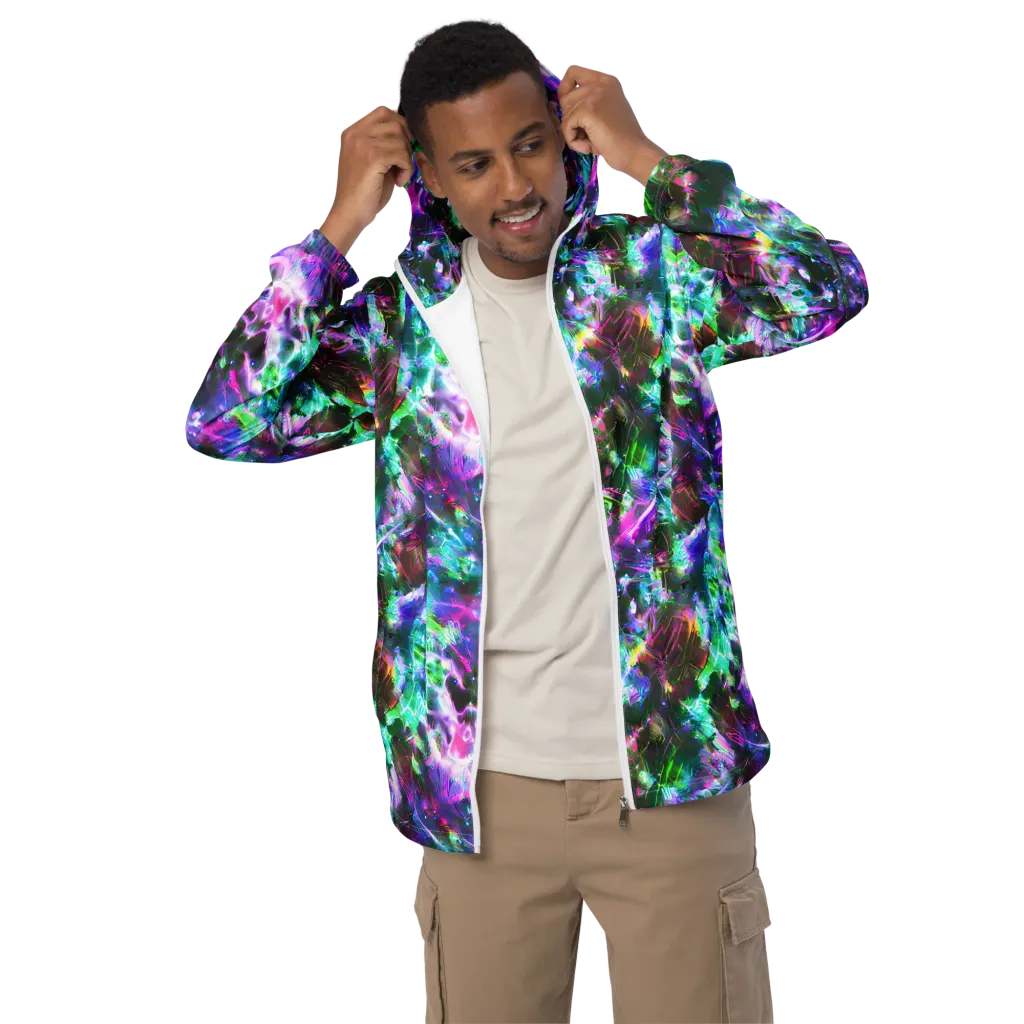 Neon Eden on Men's Windbreaker — Front