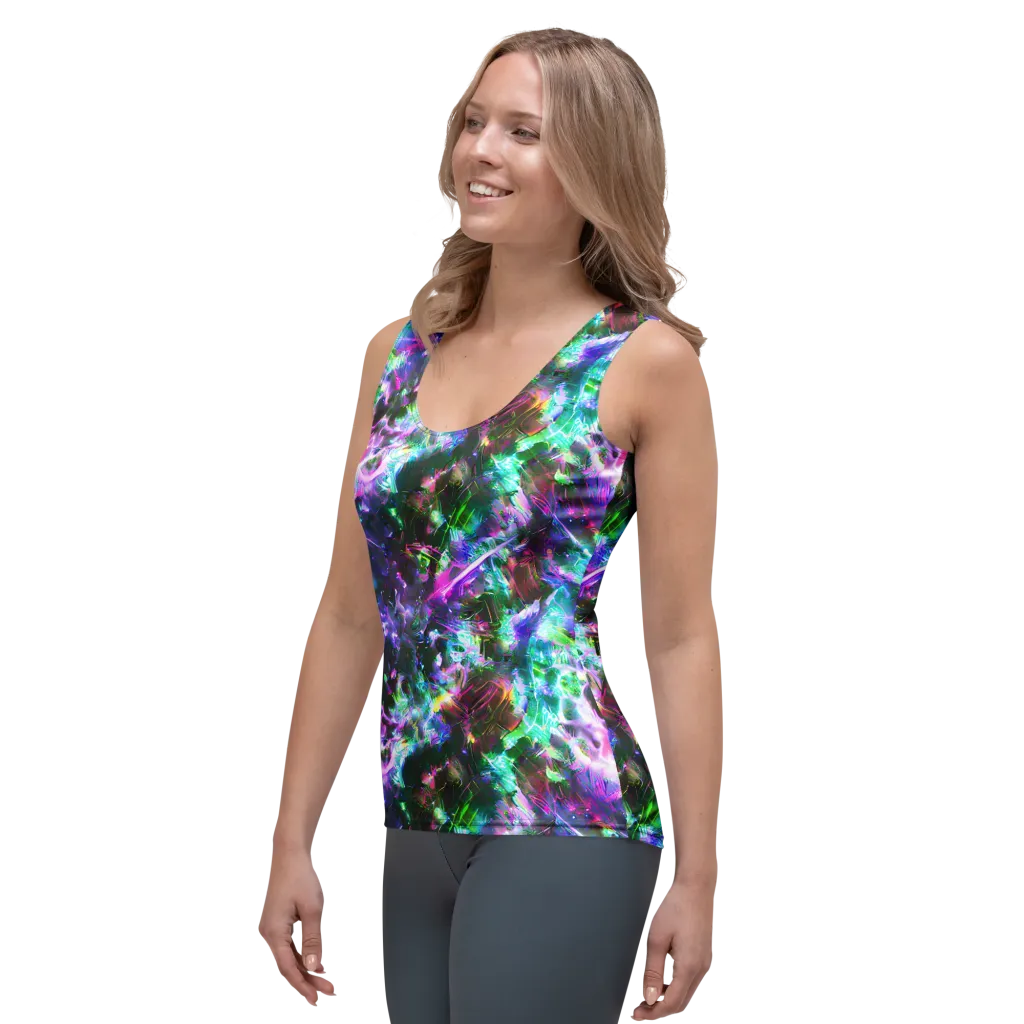 Neon Eden on Women's Tank Top — Left Front