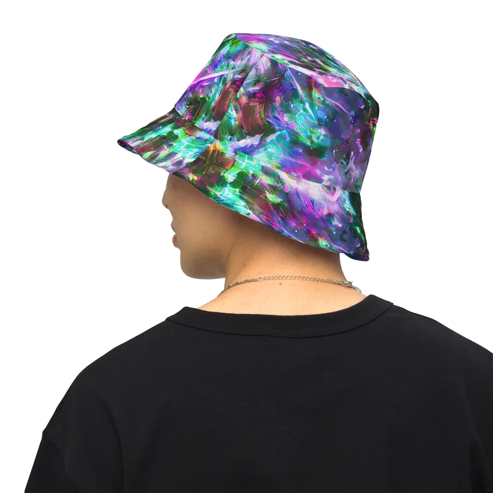 Neon Eden on Reversible Bucket Hat — Back Inside