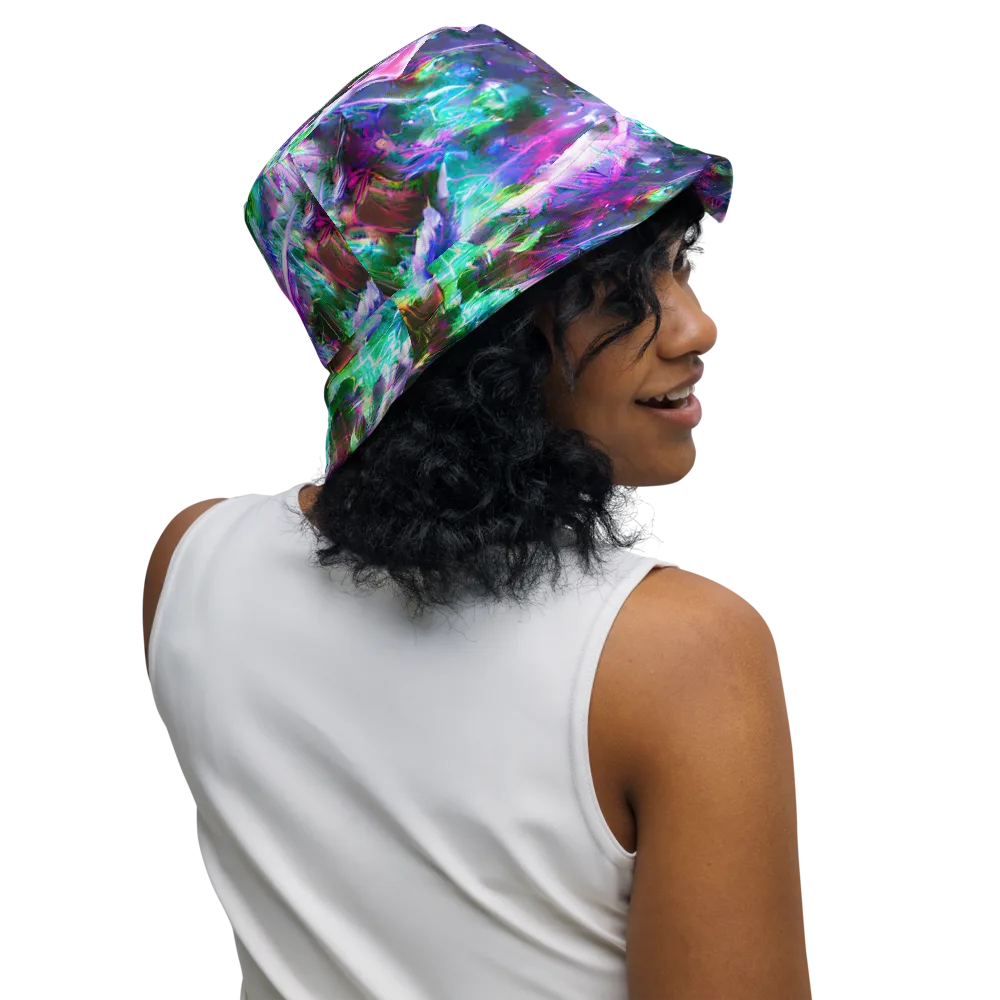 Neon Eden on Reversible Bucket Hat — Right Outside