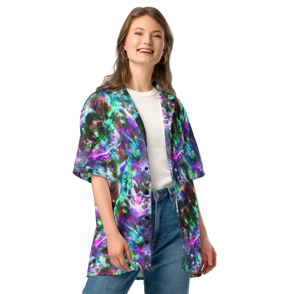 Neon Eden on Button Shirt — Front
