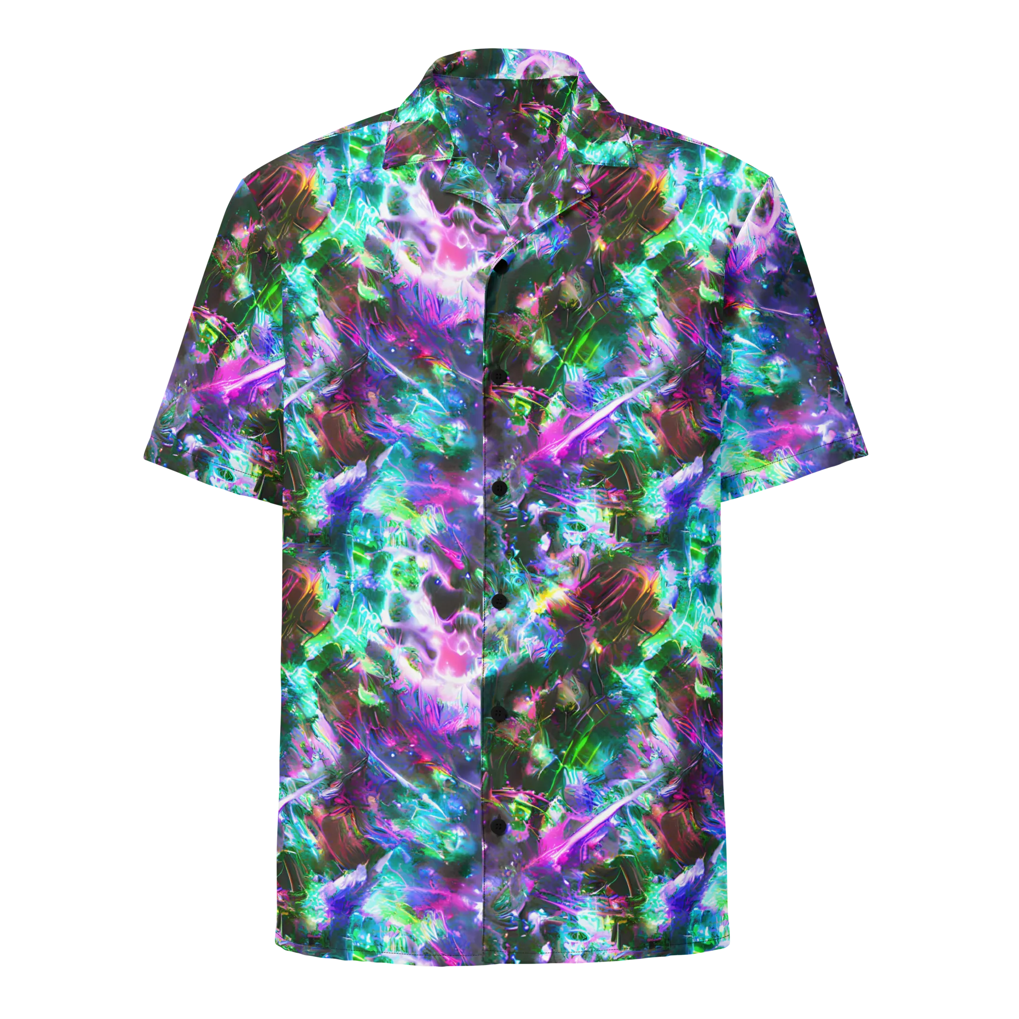 Neon Eden on Button Shirt — Front