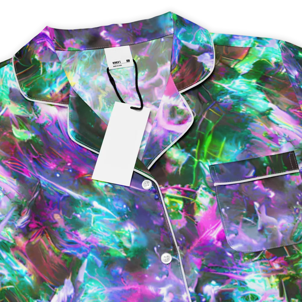Neon Eden on Women's Short Sleeve Pajama Top — Product details