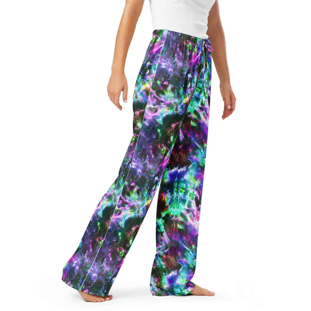 Neon Eden on Women's Pajama Pants — Right Front