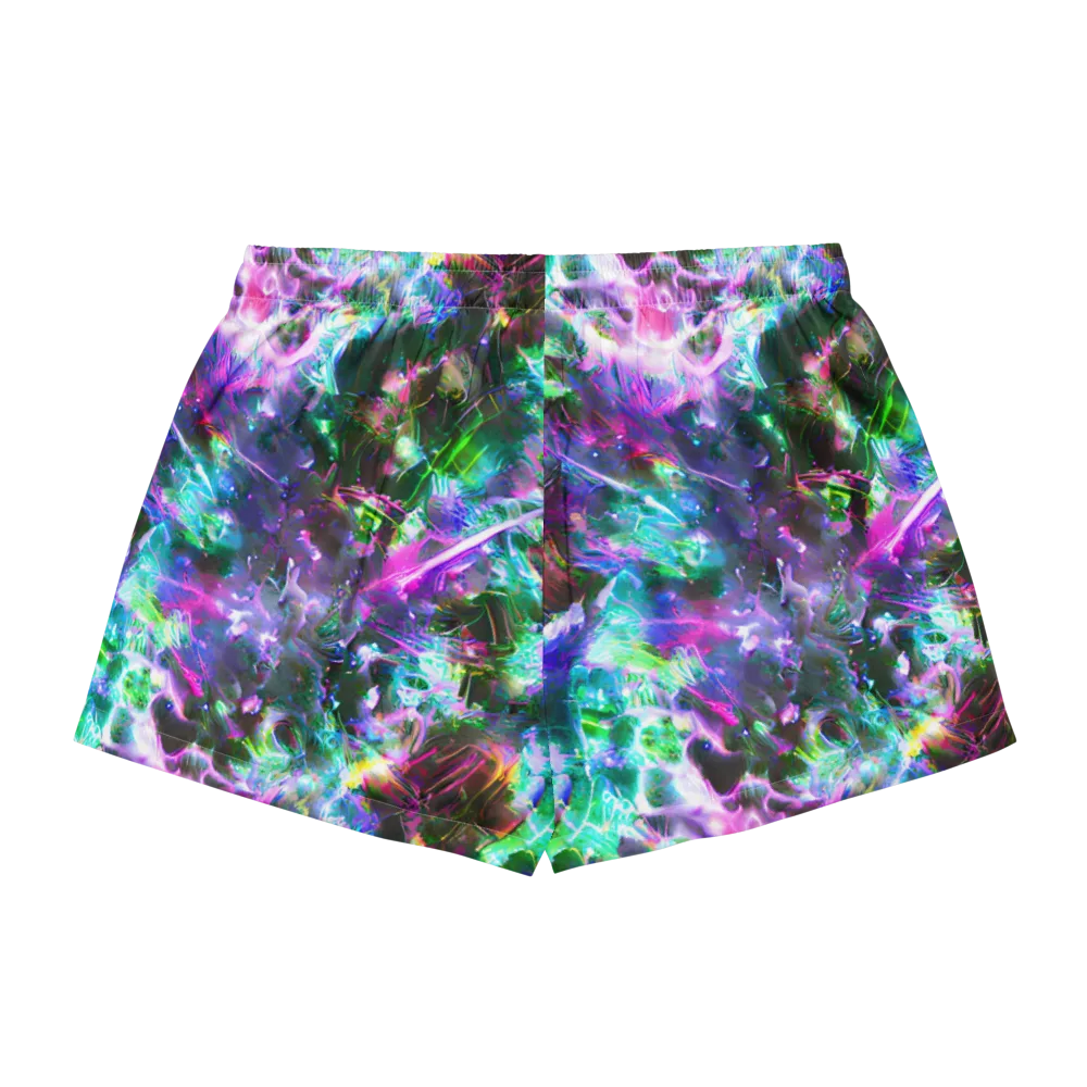 Neon Eden on Women's Pajama Shorts — Back