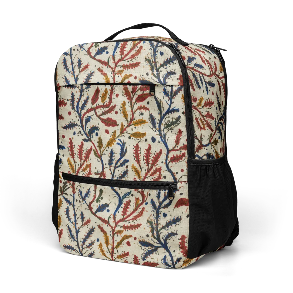 Crimson Seaweed on Utility Backpack — Left Front