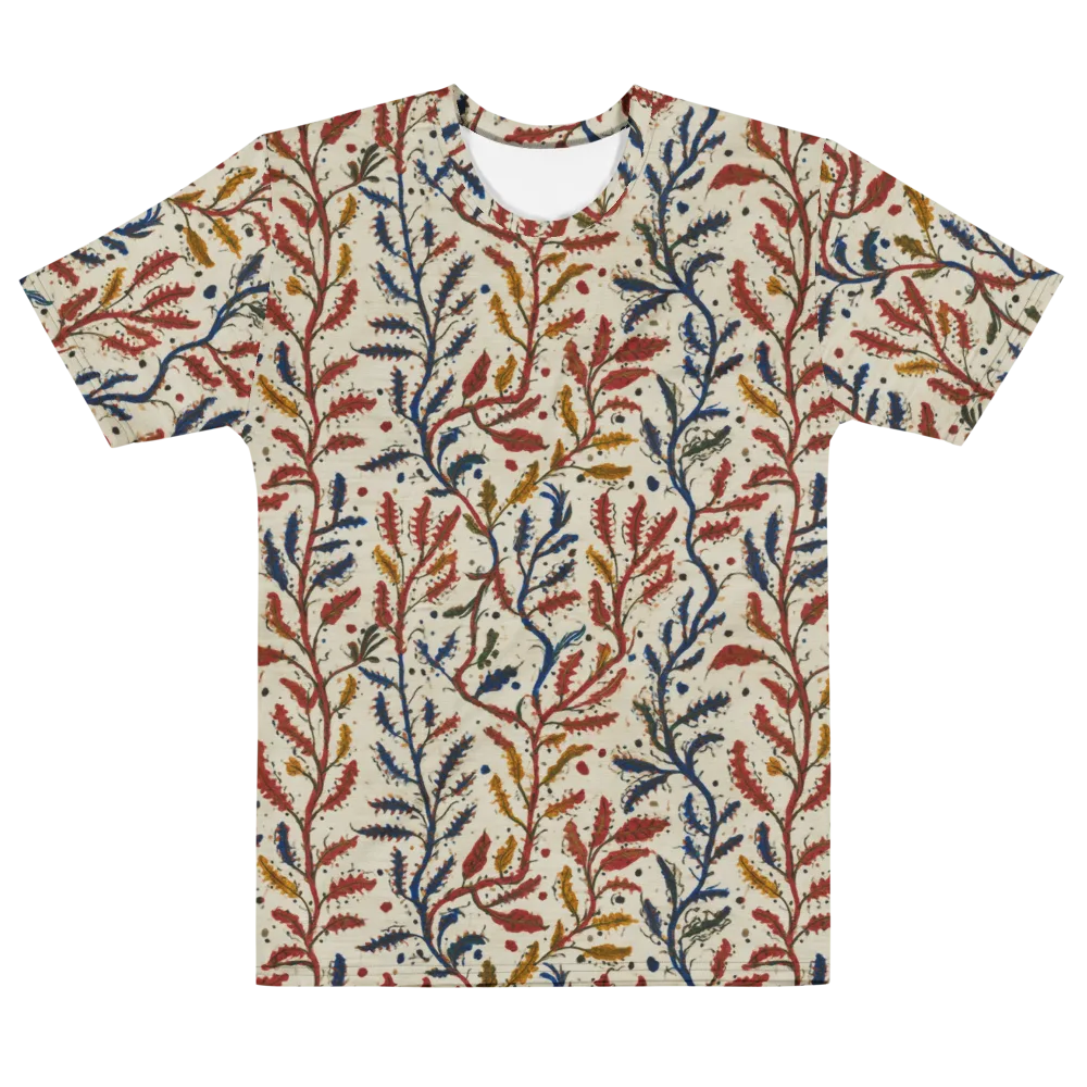 Crimson Seaweed on Men's Cotton Crew Neck T-Shirt — Front