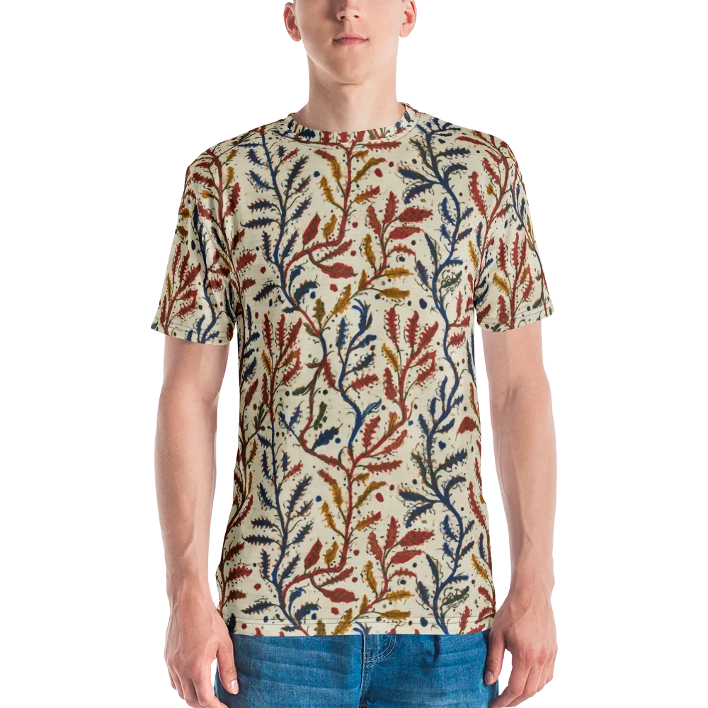 Crimson Seaweed on Men's Crew Neck T-Shirt — Front