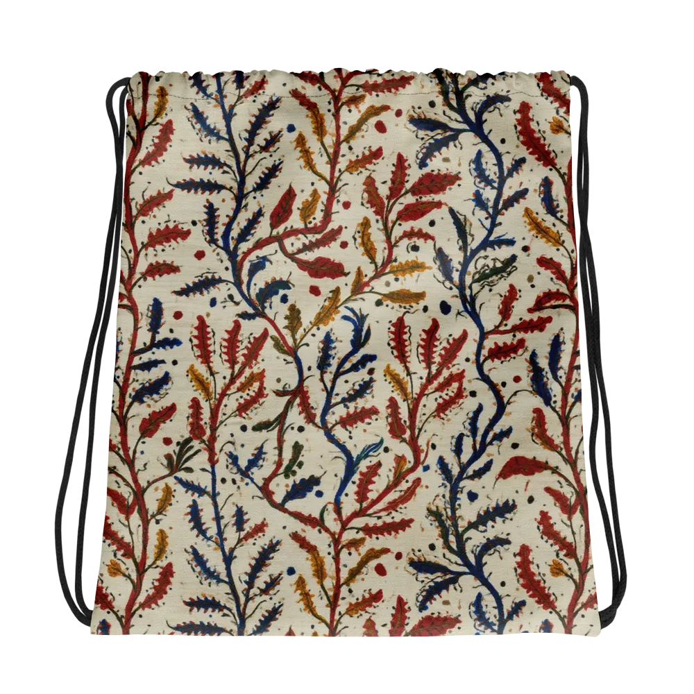 Crimson Seaweed on Drawstring Bag — Photo