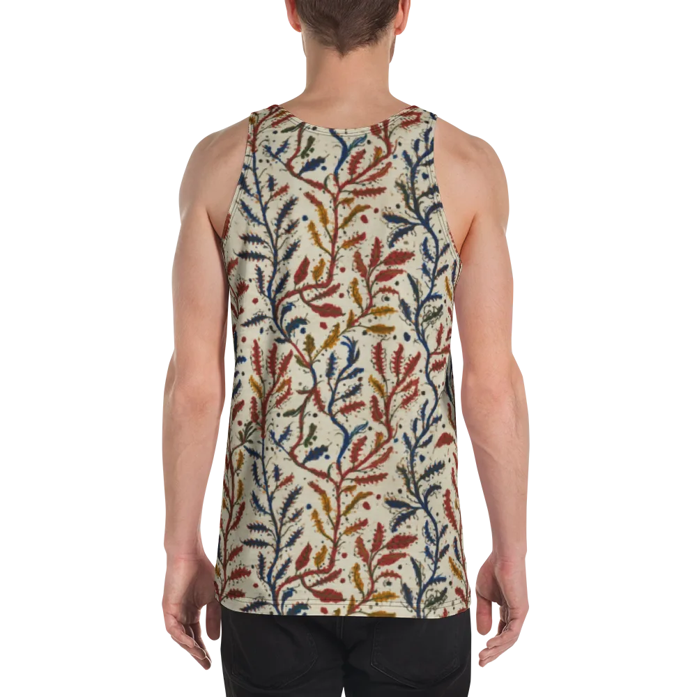 Crimson Seaweed on Men's Tank Top — Back