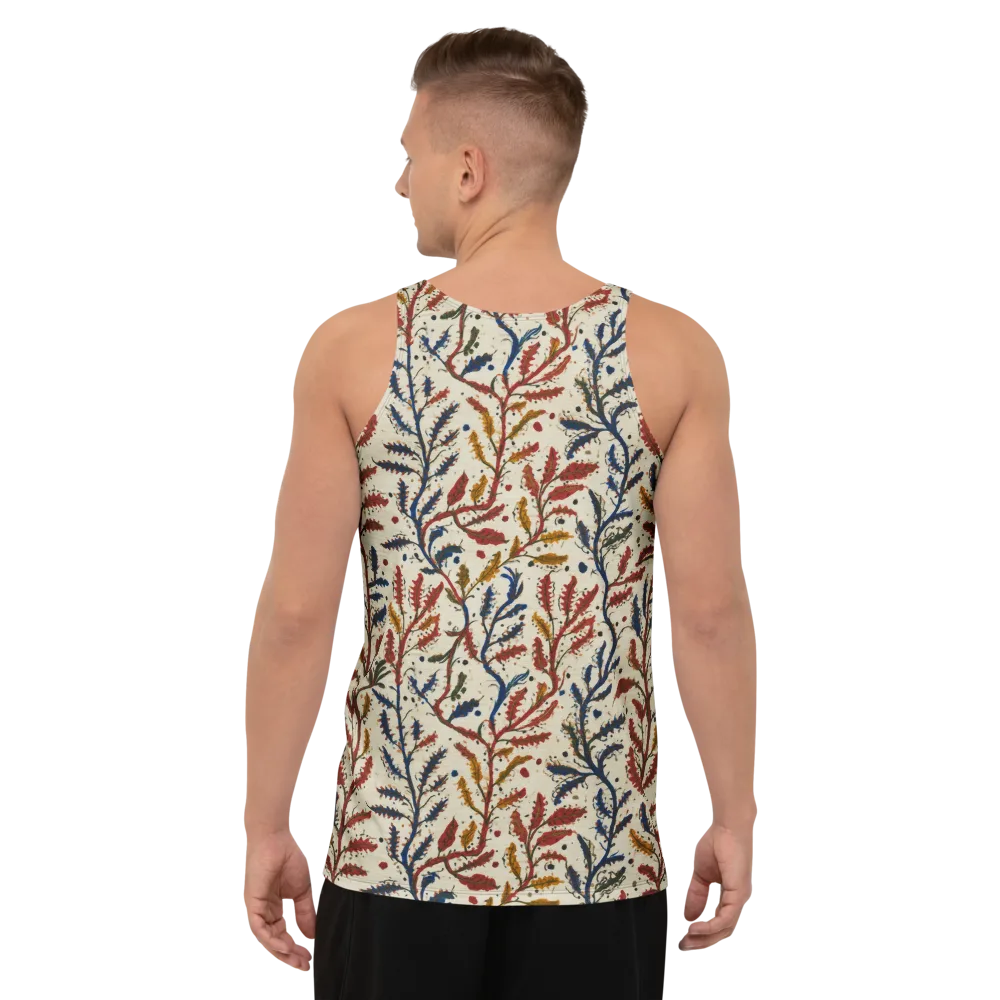 Crimson Seaweed on Men's Tank Top — Back