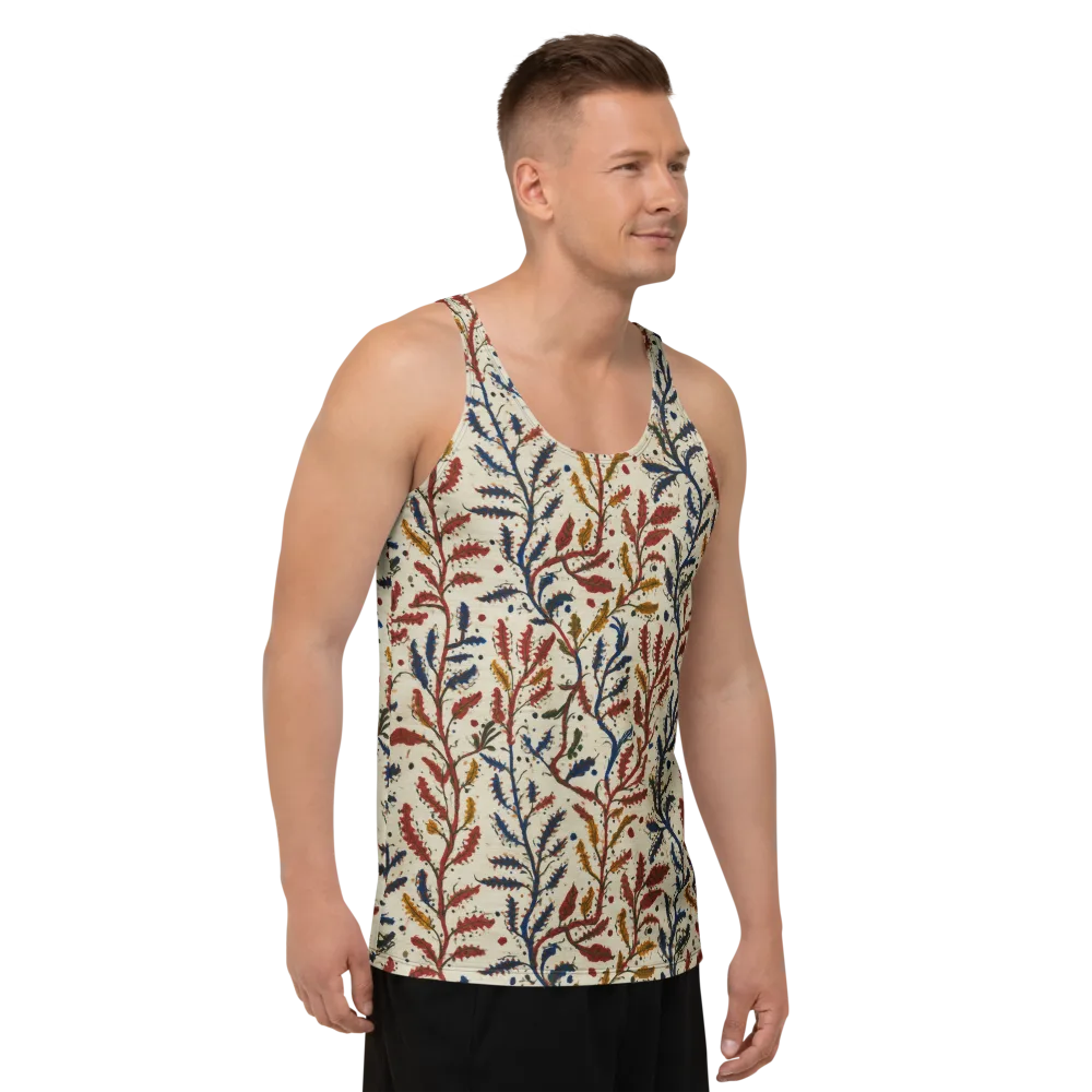 Crimson Seaweed on Men's Tank Top — Right Front