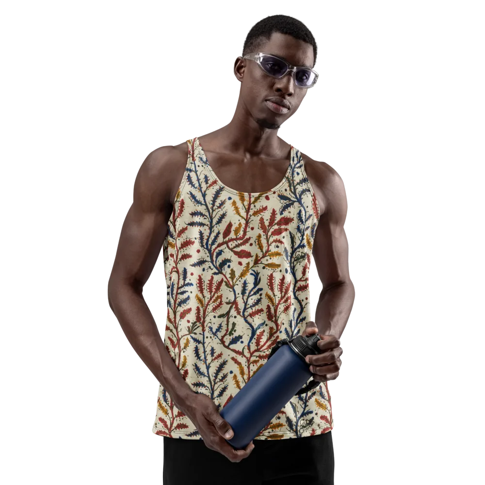 Crimson Seaweed on Men's Tank Top — Front