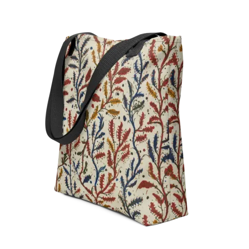 Crimson Seaweed on a Tote Bag