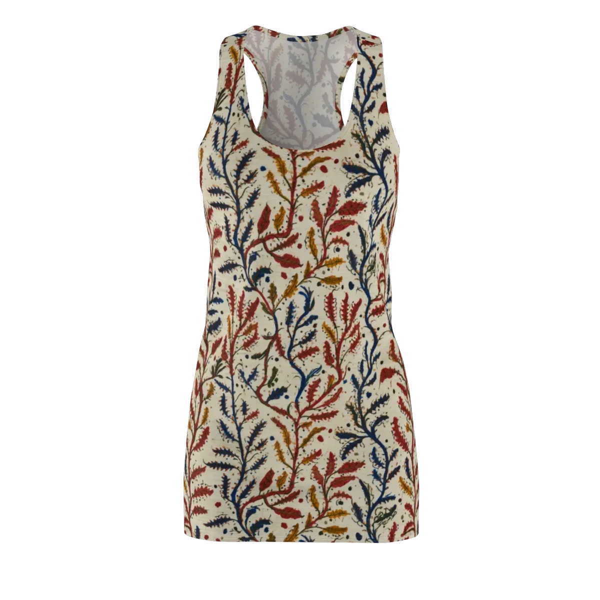Crimson Seaweed on Racerback Dress — Front