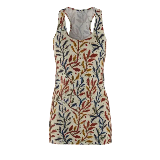 Crimson Seaweed on a Racerback Dress