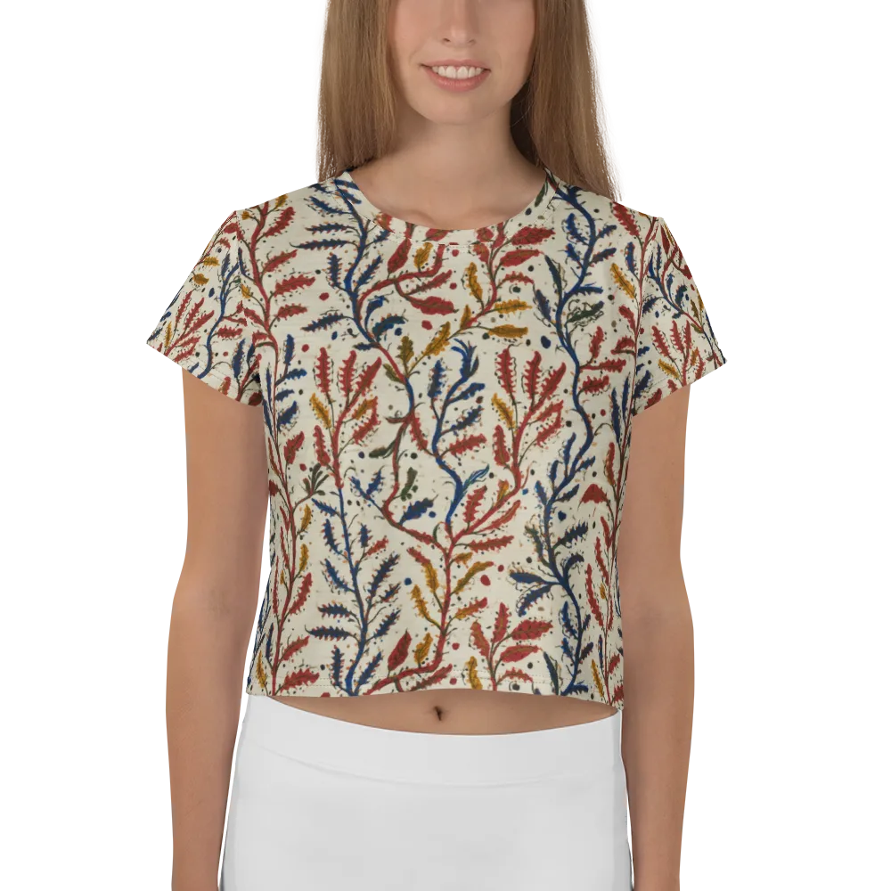 Crimson Seaweed on Crop Tee — Front