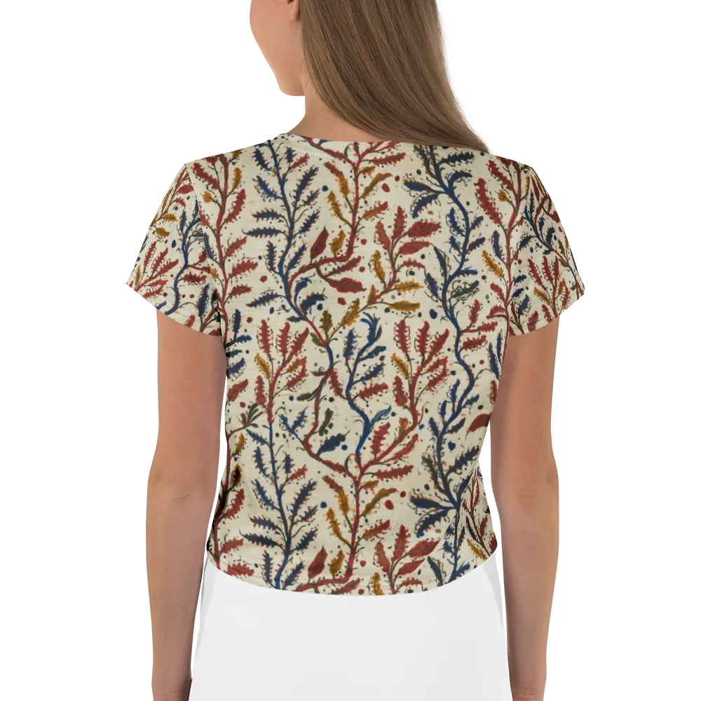 Crimson Seaweed on Crop Tee — Back