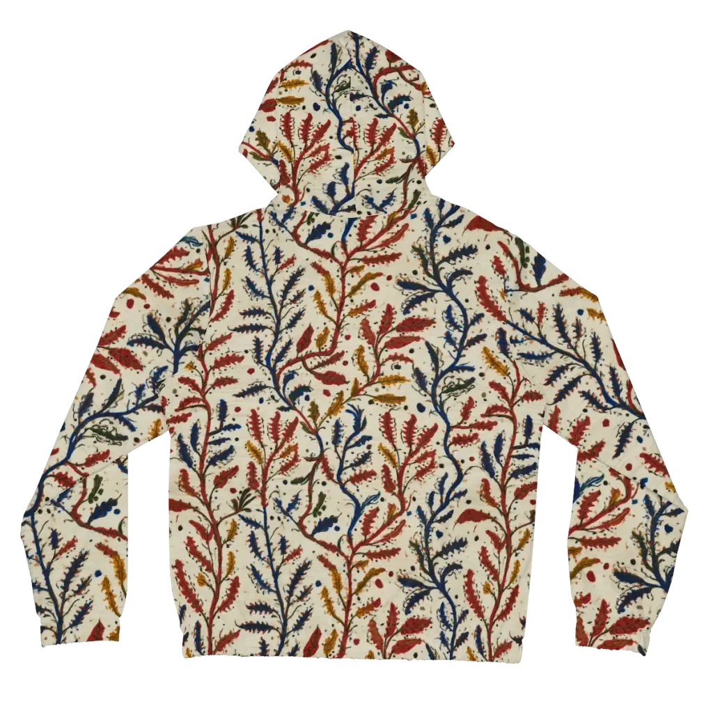 Crimson Seaweed on Women's Full-Zip Hoodie — Back