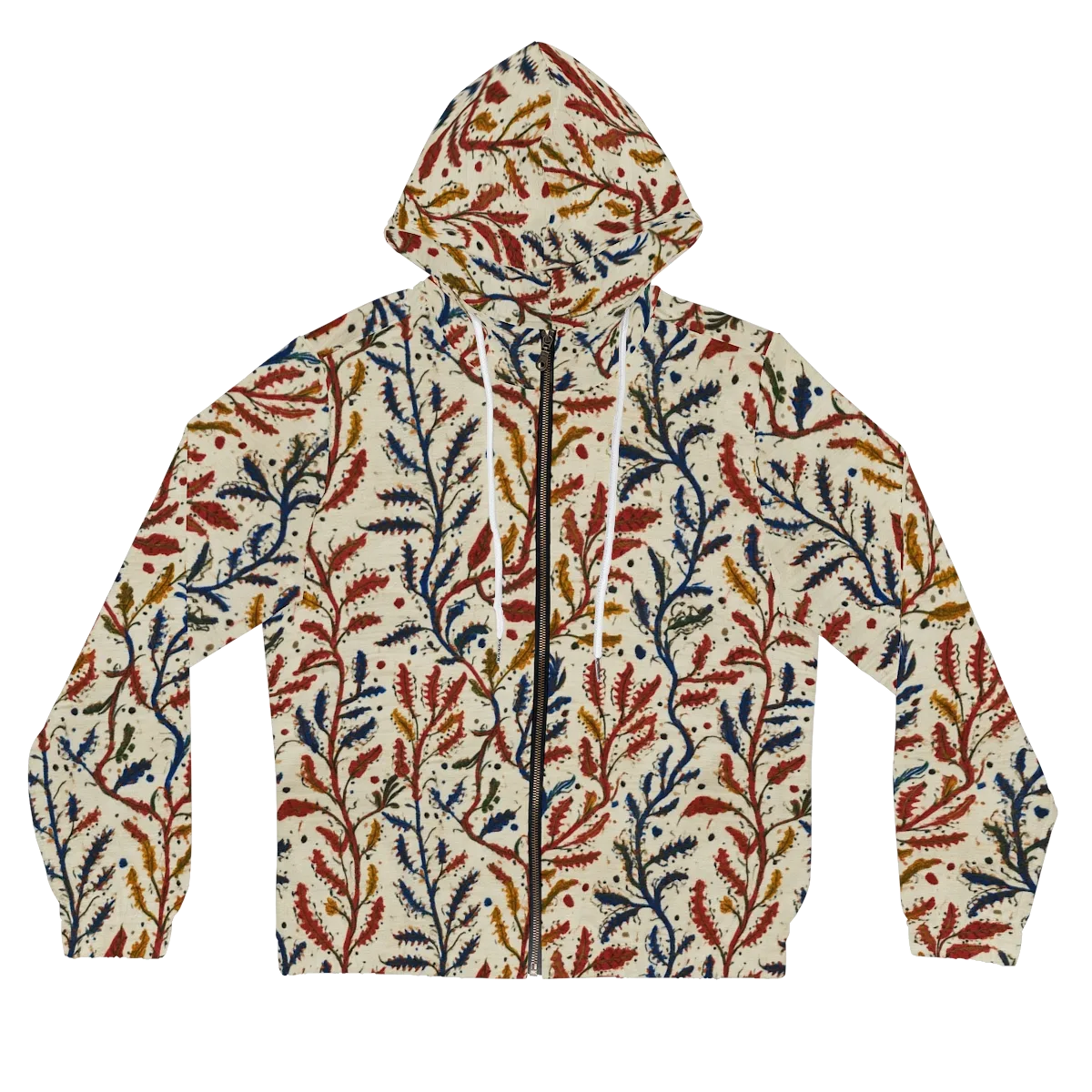 Crimson Seaweed on Women's Full-Zip Hoodie — Front