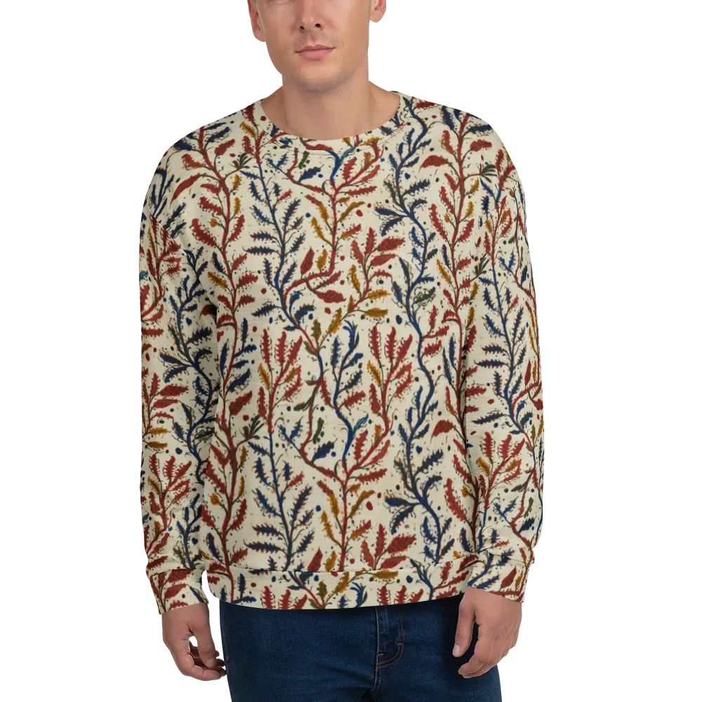 Crimson Seaweed on Sweatshirt — Front
