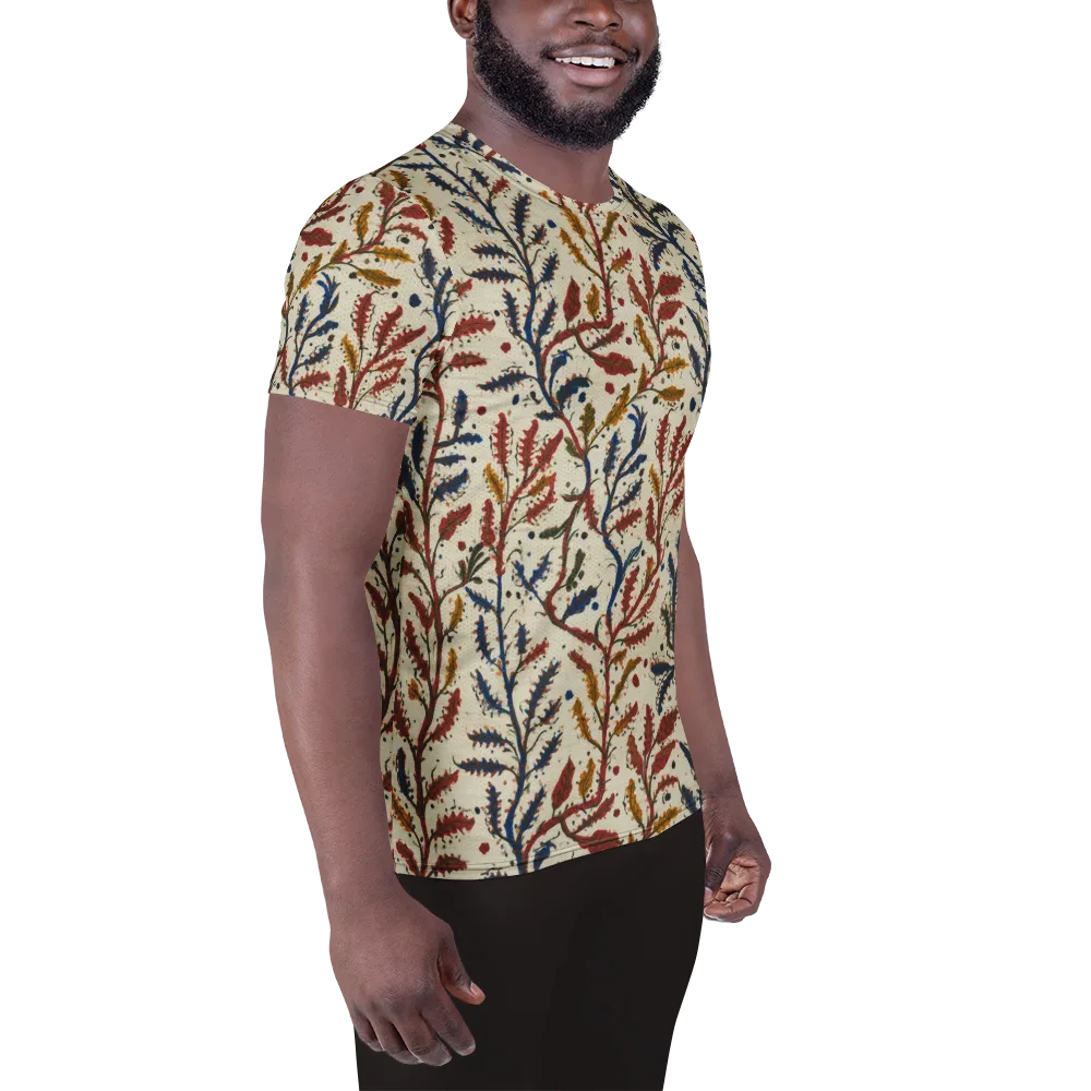 Crimson Seaweed on Men's Athletic T-Shirt — Right