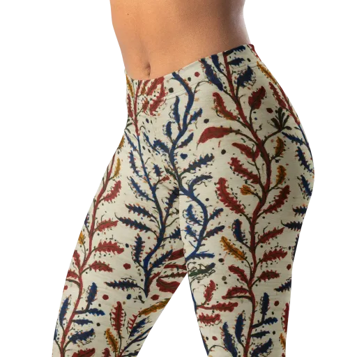 Crimson Seaweed on a Leggings