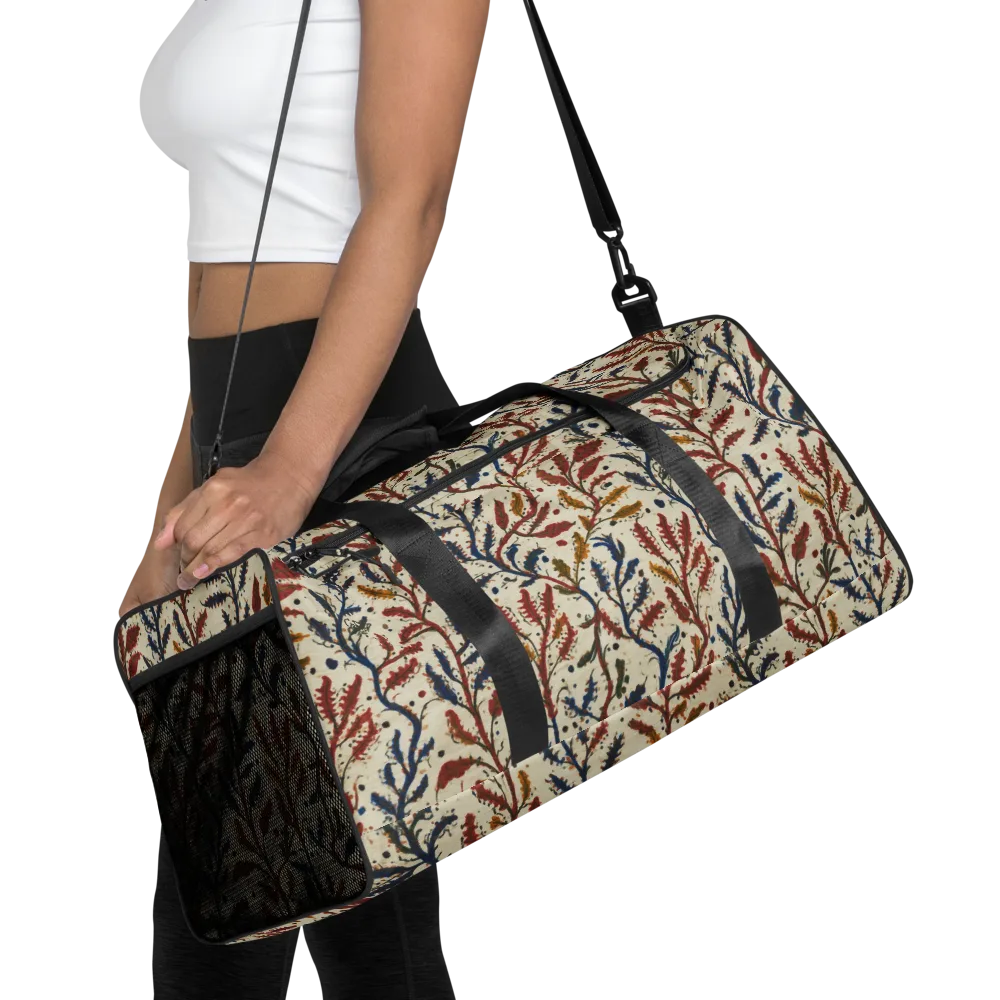 Crimson Seaweed on Duffle Bag — Front