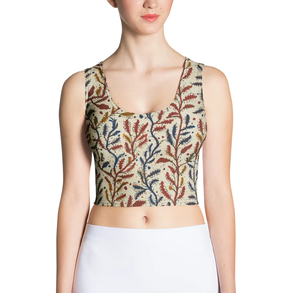 Crimson Seaweed on Crop Top — Front