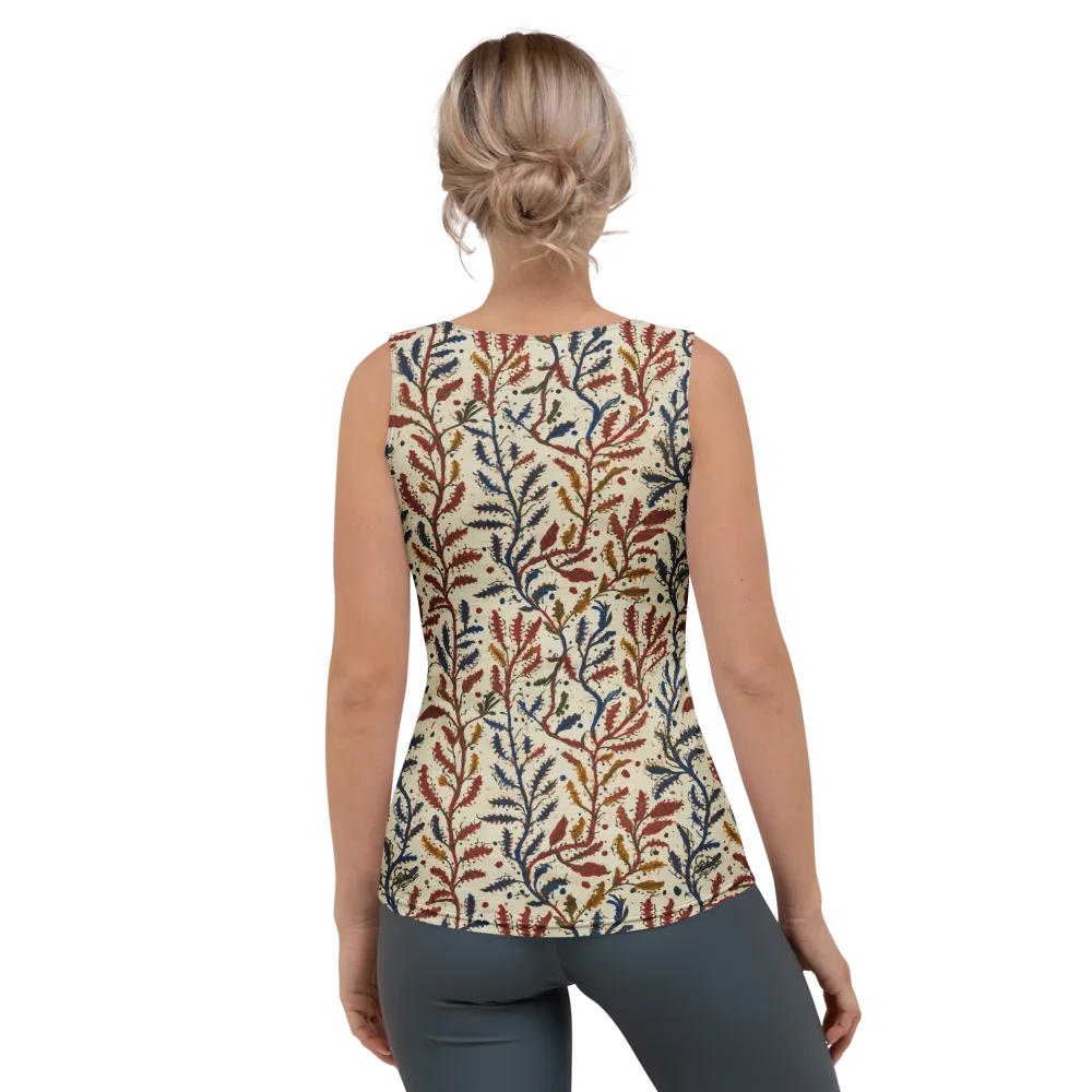 Crimson Seaweed on Women's Tank Top — Back