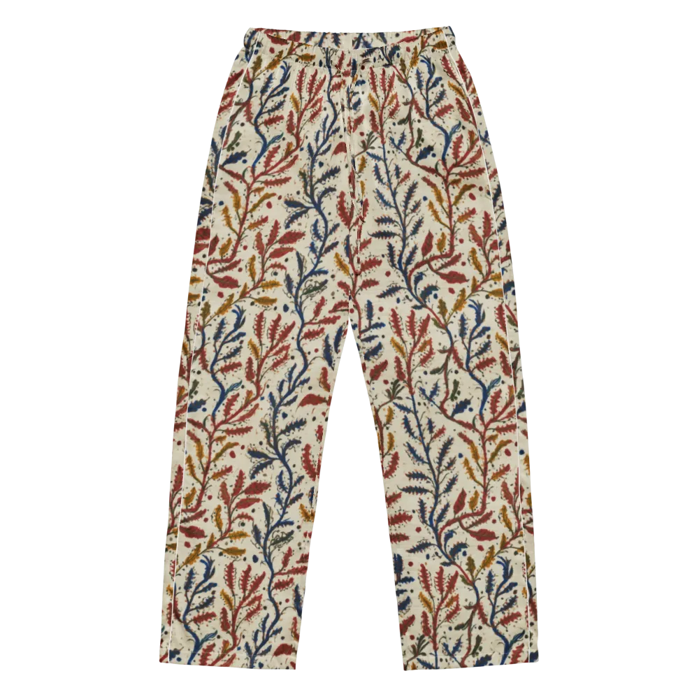 Crimson Seaweed on Women's Pajama Pants — Front