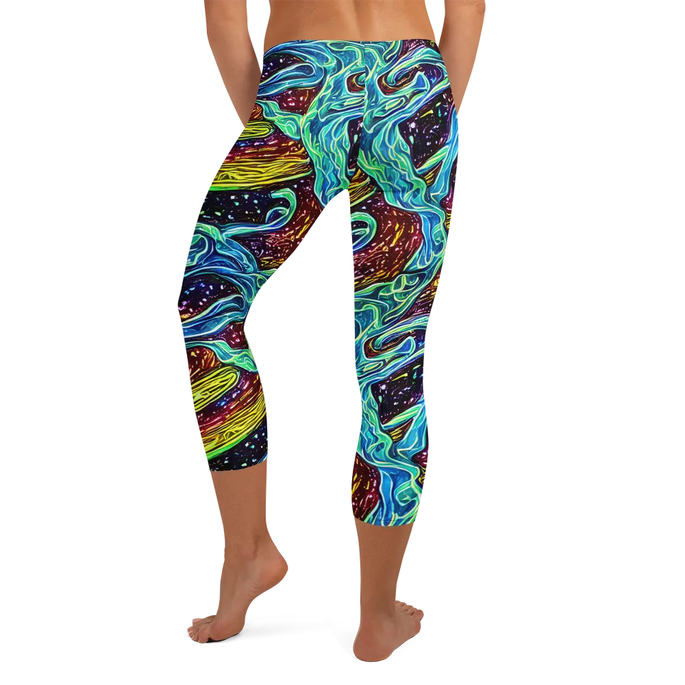 Acid Tide on Capri Leggings — Back