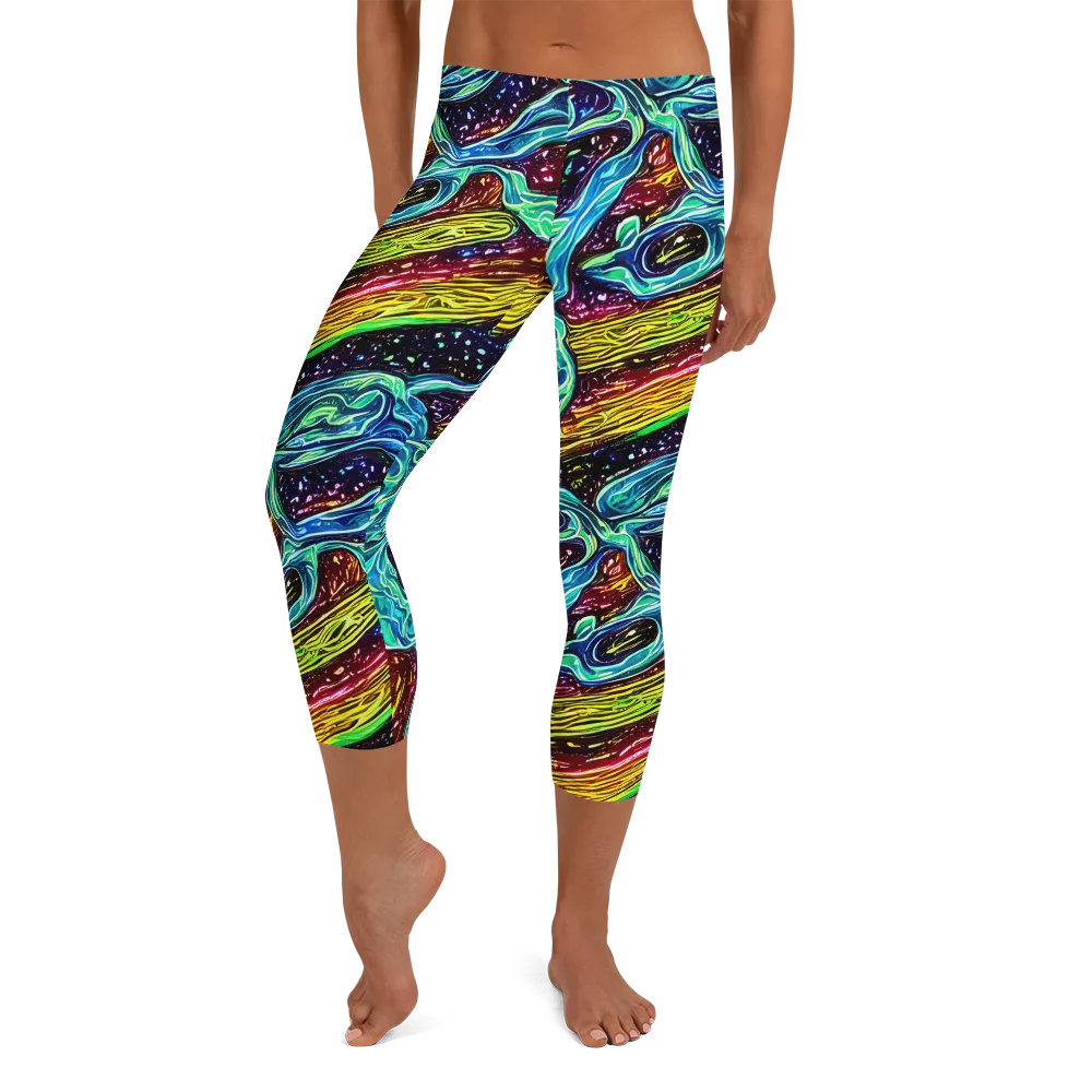 Acid Tide on Capri Leggings — Front