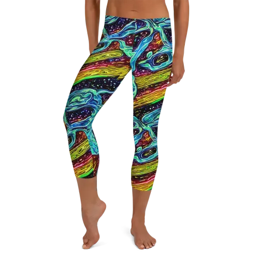 Acid Tide on a Capri Leggings