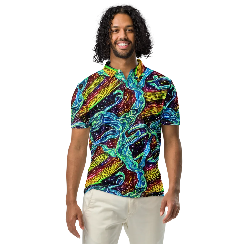 Acid Tide on Men's Slim Fit Polo Shirt — Front