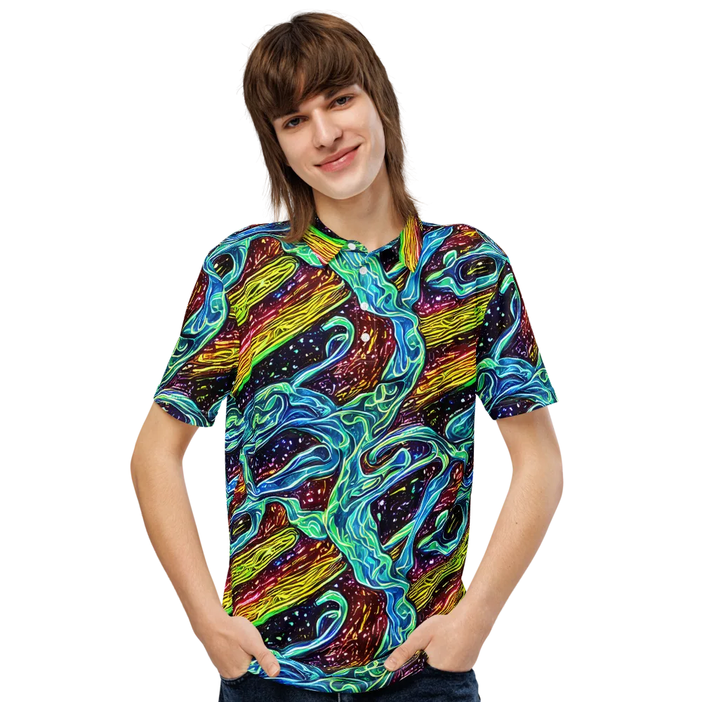 Acid Tide on Men's Slim Fit Polo Shirt — Front