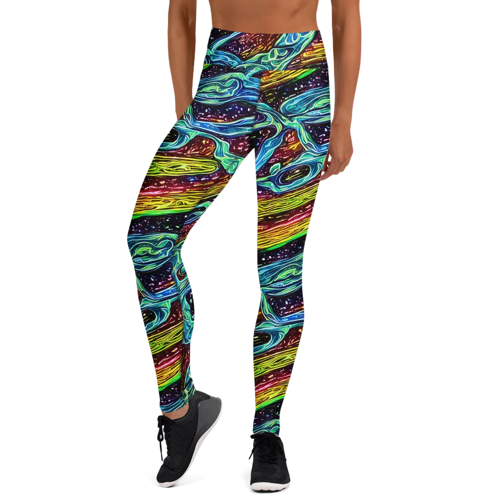Acid Tide on Yoga Leggings — Front