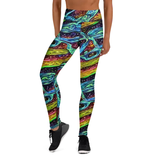 Acid Tide on a Yoga Leggings
