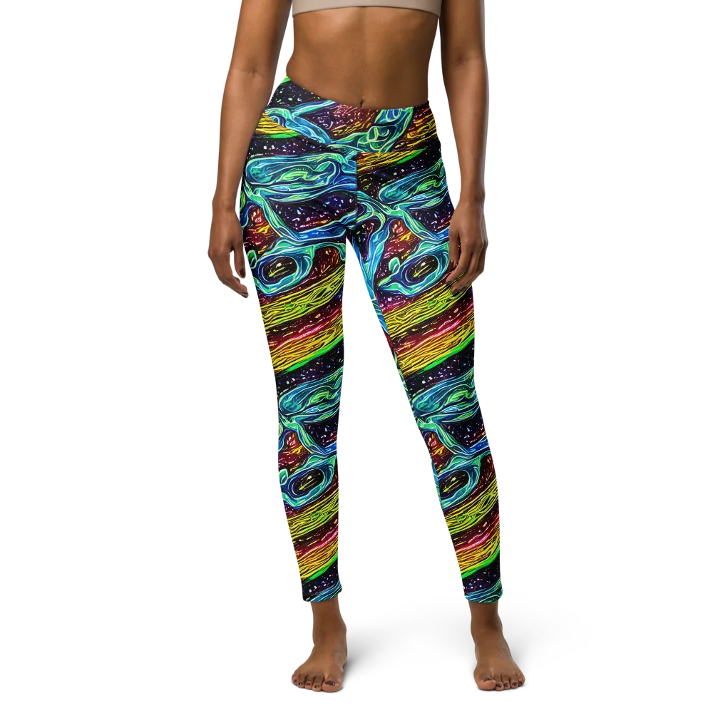 Acid Tide on Yoga Leggings — Front