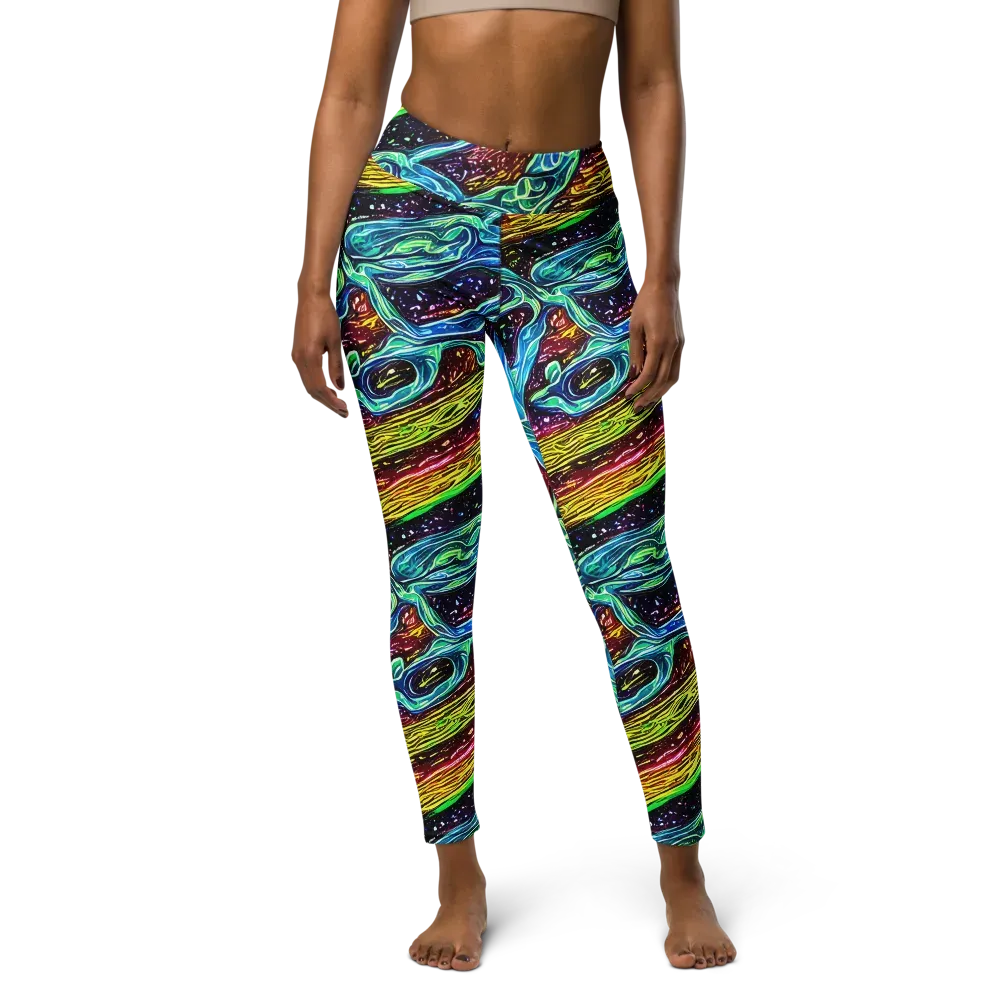 Acid Tide on Yoga Leggings — Front